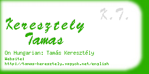 keresztely tamas business card