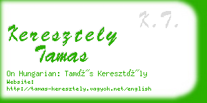 keresztely tamas business card